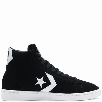 Converse Unisex Pro Leather - Miesten Matalavartiset Tennarit - Mustat/Valkoinen